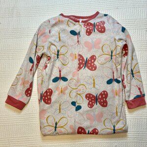Carter's Fleece Footie Pajamas with Butterfly Pattern - Size 7
